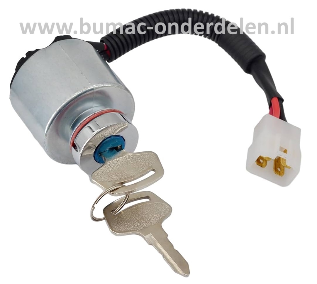 Contactslot 4-polig voor zitmaaiers, frontmaaiers, tuintrekkers, contact slot Kubota BX2200, G1700, G1800, G18, G21, BX22, BX23, BX1500, BX1800, BX1830, BX2230, G1900, G2000, G2160, G2460, TG1860, ZD18, ZD21, ZD28, onderdeel, sleutelcontact