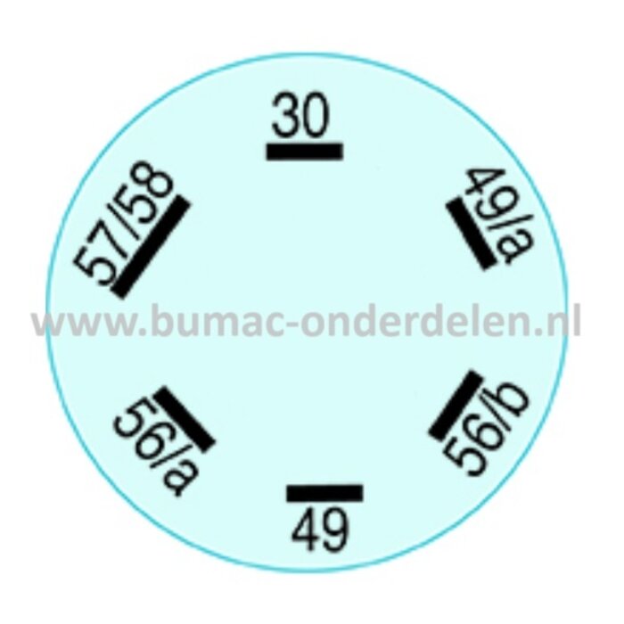 Koplamp schakelaar 6-polig, 4 standen, met toeterknop voor zitmaaiers, frontmaaiers, tuintrekkers, lichtschakelaar voor onder andere Kubota, Stiga, CastelGarden, MTD, YardMan, Viking, Toro, Alko, Ariens, Husqvarna, Jonsered, Sabo, Wolf, Honda, Murray