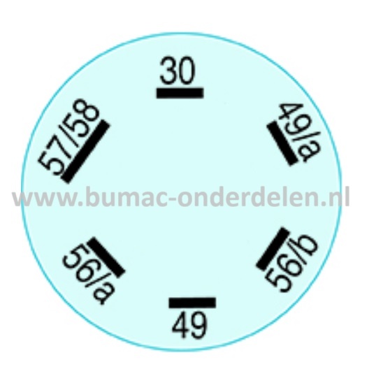 Koplamp schakelaar 6-polig, 4 standen, met toeterknop voor zitmaaiers, frontmaaiers, tuintrekkers, lichtschakelaar voor onder andere Kubota, Stiga, CastelGarden, MTD, YardMan, Viking, Toro, Alko, Ariens, Husqvarna, Jonsered, Sabo, Wolf, Honda, Murray