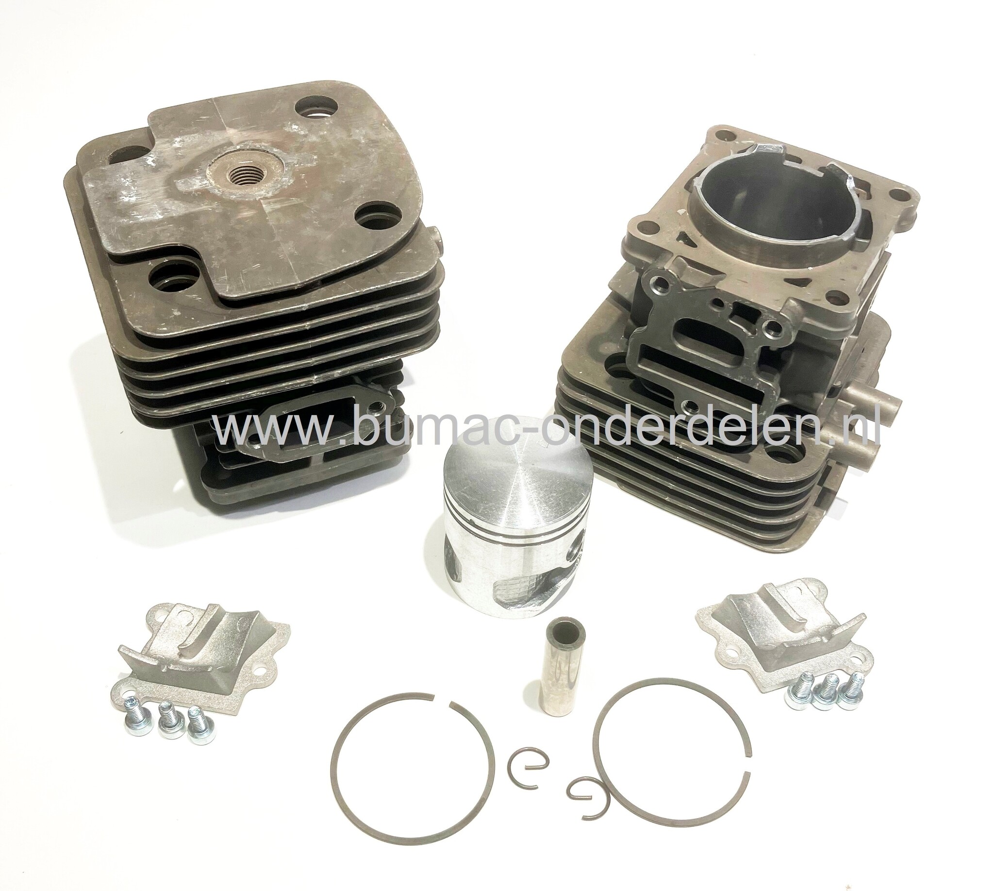 Cilinderset Ø 40,5 mm voor Husqvarna, Jonsered, Partner, Mc Culloch, Zenoah Bosmaaiers, Bermmaaiers, Grondboor, Husqvarna 243R, 243RJ, 543RBK, 543RBS, 543RBX, 543RS, 543AE15, McCulloch B40B, B40BT, B40P, Zenoah BCZ400L, onderdeel