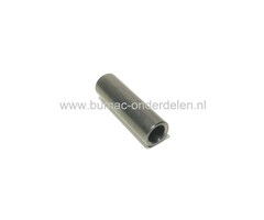 Ijzeren Wielbus 8,2x12x40 mm voor rubber wiel 581195 en 581197, Universeel Steunwiel voor beluchter, kar, steekwagen, poort, hekwerk, generator, trilplaat, aanhanger, skelter, onderdeel, wielas