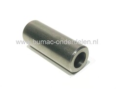 Ijzeren Wielbus 12,5x20x60 mm voor rubber wiel 581191 Universeel Steunwiel voor beluchter, kar, steekwagen, poort, hekwerk, generator, trilplaat, aanhanger, skelter, onderdeel, wielas