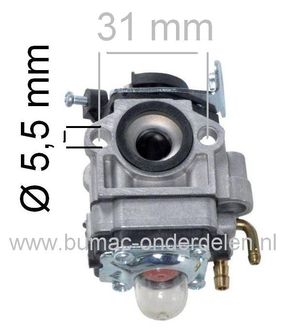 Carburateur voor Mitsubishi, Stiga, Castelgarden, Alpina, Mountfield, Stihl, Husqvarna, Dolmar, Makita, Echo, Jonsered, Partner, MTD, Wolf, OleoMac, Mcculloch, Alko, Bosmaaier, Kettingzaag, Bladblazer, Heggenschaar, onderdeel