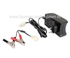 Acculader - Druppellader voor Droge Accu's tot 24 Ampere op Zitmaaier, Grasmaaier, Frontmaaier, Trekker