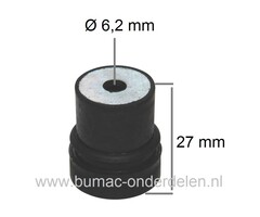 STIHL Trillingsdemper voor 024 - 026 - 028 - 044 - 046 - 064 - 066 - MS440 - MS460 - MS660 Kettingzaag, Motorzaag, Trillingdemper - Ophangrubber - Vibratiedemper
