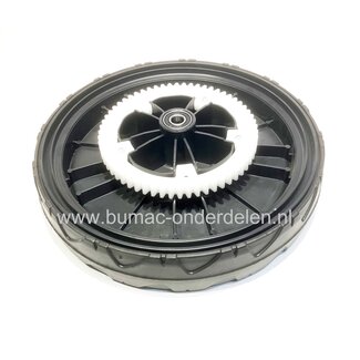 Wiel Ø 280 mm voor Stiga, Castelgarden, Mountfield, Alpina Grasmaaiers, Loopmaaiers, Cirkelmaaiers, Achterwiel Turbo 53SE4Q, NTL534WTRQ, EL4800PD-BW, HW512PD4S, HW514PD, HWS510PD-2010, SP535, SP535 HW, SP535HW, SP535HW4S, GGP Gazonmaaierwielen