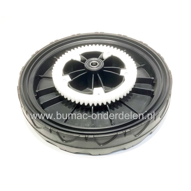 Wiel Ø 280 mm voor Stiga, Castelgarden, Mountfield, Alpina Grasmaaiers, Loopmaaiers, Cirkelmaaiers, Achterwiel Turbo 53SE4Q, NTL534WTRQ, EL4800PD-BW, HW512PD4S, HW514PD, HWS510PD-2010, SP535, SP535 HW, SP535HW, SP535HW4S, GGP Gazonmaaierwielen