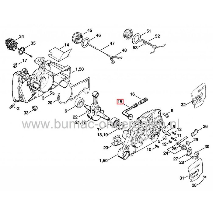 STIHL Olieslang voor Kettingzaag 044 - 046 - MS440 - MS460 - MS461 Olie Leiding Stihl Motorzaag - Kettingzaag, onderdeel