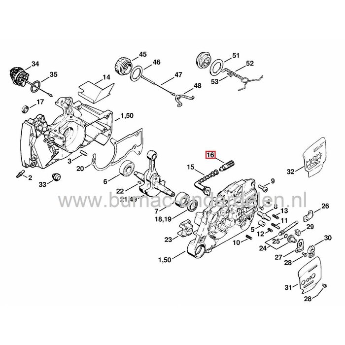 Filter Olieleiding STIHL Kettingzaag 024 - 026 - 036 - 042 - 044 - 046 - 048 - 064 - 066 - 084 - 088 - MS240 - MS260 - MS261 - MS271 - MS291 - MS311 - MS340 - MS341 - MS360 - MS362 - MS391 - MS440 - MS441 - MS460 - MS640 - MS650 - MS660 - MS780 - MS880