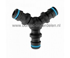 3-weg koppeling voor standaard slangaansluiting, 3-wegstuk, 3-weg insteeknippel, standaard koppeling, ook passend voor Gardena aansluiting, mannelijke Y-aansluiting voor 3 slangen, onderdeel