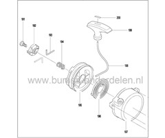 Drukveer voor Dolmar handstarter PB7660.4, Makita EB7660TH, PB 76604, 4-takt Bladblazers, Dolmar PB76604, Makita EB 7660 TH, onderdeel, druk veer