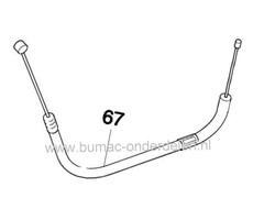 Gaskabel voor Dolmar PB7660.4, PB 76604, Makita EB7660TH, BBX7600A, 4-takt Bladblazers, Dolmar PB76604, Makita EB 7660 TH, BBX 7600 A, onderdeel, gas kabel