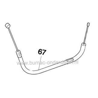 Gaskabel voor Dolmar PB7660.4, PB 76604, Makita EB7660TH, BBX7600A, 4-takt Bladblazers, Dolmar PB76604, Makita EB 7660 TH, BBX 7600 A, onderdeel, gas kabel