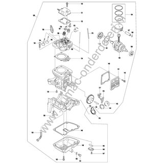 Carterpakking onderkant voor Dolmar PB7660.4, PB 76604, Makita EB7660TH, BBX7600A, 4-takt Bladblazers, Dolmar PB76604, Makita EB 7660 TH, BBX 7600 A, onderdeel, carter, pakking, dichting