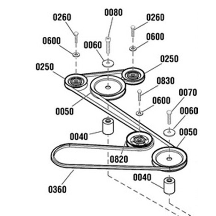 V Snaar voor aandrijving van maaimessen  Murray, Snapper, Simplicity zitmaaier, tuintrekker, maaidek 107 cm, aandrijfriem voor messen, aandrijfsnaar, maaidekaandrijving, EMT2242RDF, EMT2642RDF, EMT 2242 RDF, EMT 2642 RDF, onderdeel
