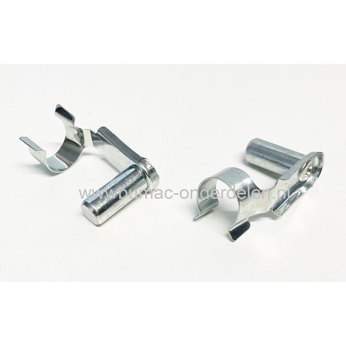 Clip universeel voor gaffel grasmaaier, zitmaaier, trekker, tuinfrees, houtversnipperaar, frontmaaier, borgclip voor vork van gasveer, bevestigingspen voor gaffel Ø 12 mm, klem Ø 20 mm, borgclips, pen, veiligheidsclip, onderdeel
