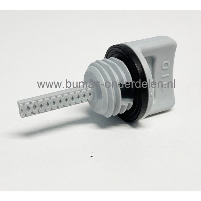 Oliepeilstok met afdichtingsrubber voor Honda GX25 motor met horizontale krukas op trilplaat, aggregaat, waterpomp, tuinfrees, houtversnipperaar, generator, cart, GX 25, olie peilstok met afdichting, onderdeel