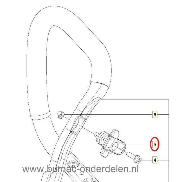 Trillingsdemper voor Husqvarna, Jonsered kettingzaag, motorzaag, benzinezaag, 545, 545G ,550XP ,550XPGMark , dempveer voor handgreepbeugel, veer trillingsdemper handvat, antivibratieveer, antivibratie veer, demper, 545 G ,550 XP ,550 XPG Mark, onderdeel