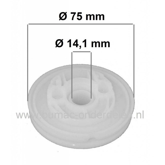 Starterpoelie STIHL en KAWASAKI FS60, FS61, FS80, FS90, TD33, TD40, TD40H, TD43, TD48, TD48H, Strimmer, Bosmaaier