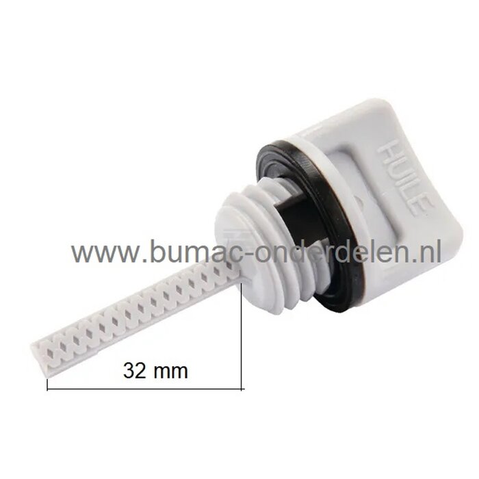 Oliepeilstok met afdichtingsrubber voor Honda GX22, GX31, GX35, GX35N motor met horizontale krukas op aggregaat, waterpomp, tuinfrees, houtversnipperaar, generator, cart, trilplaat, GX 22, GX 31, GX 35, GX 35 N, olie peilstok met afdichting, onderdeel