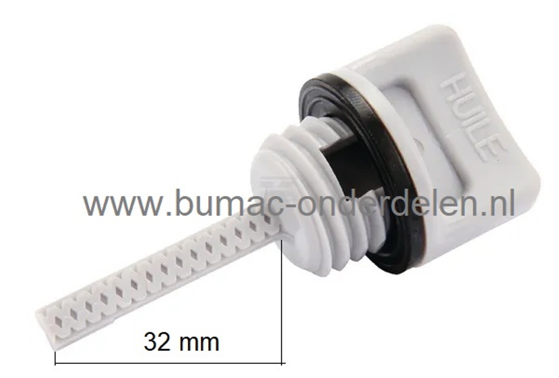 Oliepeilstok met afdichtingsrubber voor Honda GX22, GX31, GX35, GX35N motor met horizontale krukas op aggregaat, waterpomp, tuinfrees, houtversnipperaar, generator, cart, trilplaat, GX 22, GX 31, GX 35, GX 35 N, olie peilstok met afdichting, onderdeel