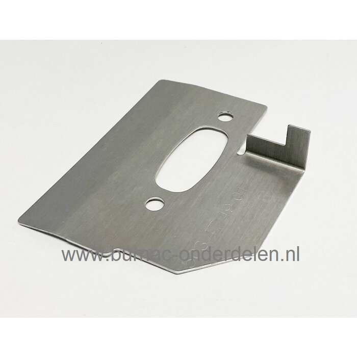 Hitteschild voor Husqvarna kettingzaag 394XP. 394XPEPA, 395XP, 395XPG, 395XPW, 395XPGW, koelplaat voor uitlaat, 394 XP. 394 XPEPA, 395 XP, 395 XPG, 395 XPW, 395 XPGW, dichting, motorzaag, benzinezaaag, snoeizaag, onderdeel