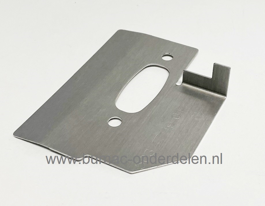 Hitteschild voor Husqvarna kettingzaag 394XP. 394XPEPA, 395XP, 395XPG, 395XPW, 395XPGW, koelplaat voor uitlaat, 394 XP. 394 XPEPA, 395 XP, 395 XPG, 395 XPW, 395 XPGW, dichting, motorzaag, benzinezaaag, snoeizaag, onderdeel