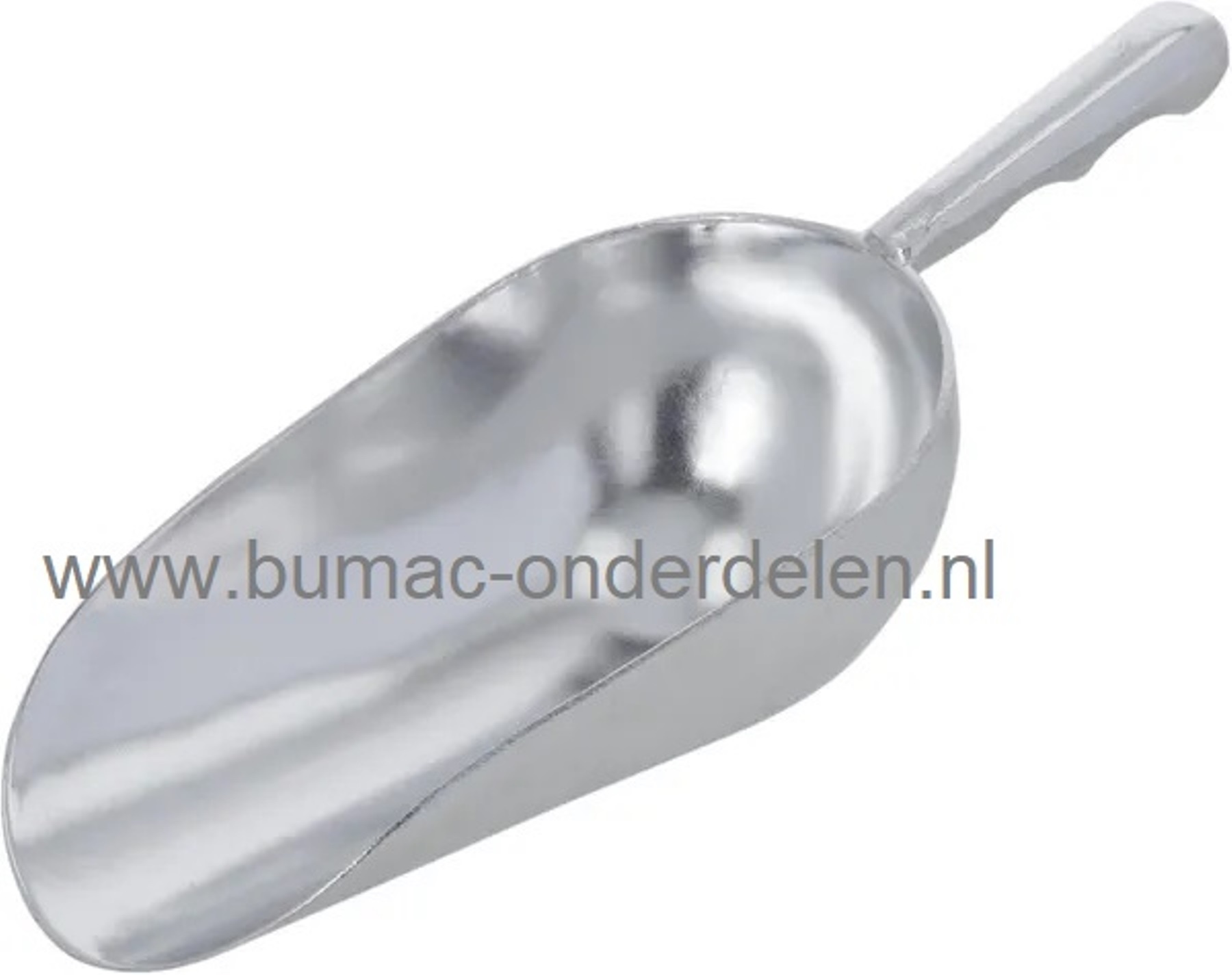 Meelschep aluminium 1,1 kg, doseerschep, voerschep, maatschep, 1100 gram, onderdeel, graanschep, schep voor honden, katten, konijnen brokken