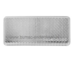 Rechthoek reflector lengte 7 cm wit zelfklevend voor aanhangers, trekker, kiepkar, aanhangwagens, onderdeel