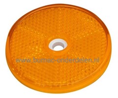 Cirkel reflector oranje diameter 6 cm voor trekker, aanhangers, kiepkar, aanhangwagens, onderdeel