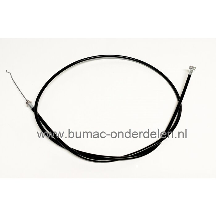 Gaskabel met Z-haak en Ton buitenkabel 1100 mm, binnenkabel 1000 mm, voor Einhell, Blackline, Gardol verticuteermachine, GCSC2240P, BLBV40, GBVE40, bedieningskabel, GCSC 2240 P, BLBV 40, GBVE 40, onderdeel