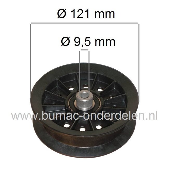 Poelie HUSQVARNA - MURRAY - NOMA - YARDPRO Zitmaaier voor Aandrijving Maaidek 38" - 39" - 40" - 42" - 43" - 46", Riemschijf - Pouly - Aandrijfschijf