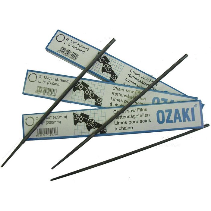 Vijl Rond 3,2 mm Lengte 200 mm, voor 1/4 - .325 en 3/8 hobby zaagkettingen, voor het scherp maken van de motorzaag, kettingzaag 3,2 mm ronde vijl, onderdeel