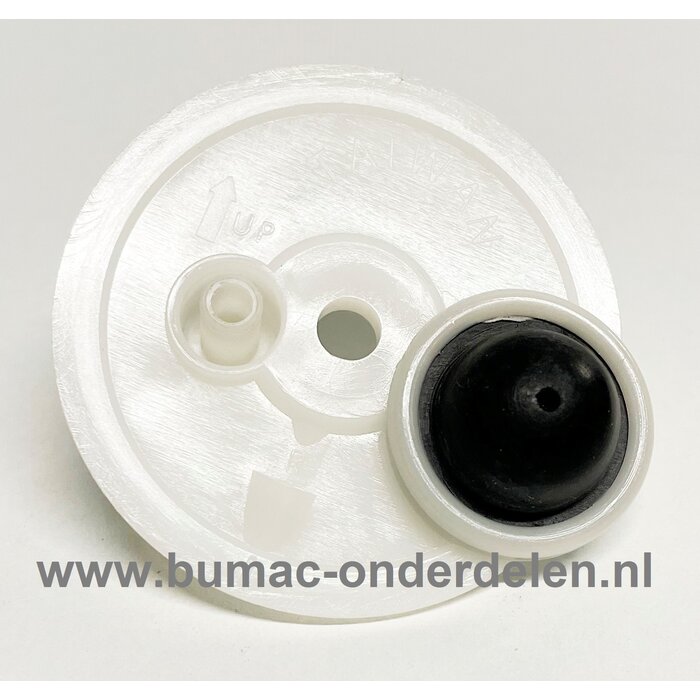 Primer met deksel voor motoren van chinese oorsprong Loncin, LT, Trexx op grasmaaier, veegmachine, aggregaat,  hakselaar, verticuteermachine, primer met houder, balg, opvoerpomp, onderdeel