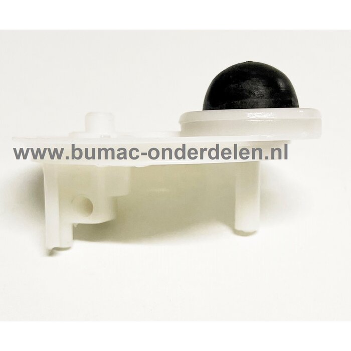 Primer met deksel voor motoren van chinese oorsprong Loncin, LT, Trexx op grasmaaier, veegmachine, aggregaat,  hakselaar, verticuteermachine, primer met houder, balg, opvoerpomp, onderdeel