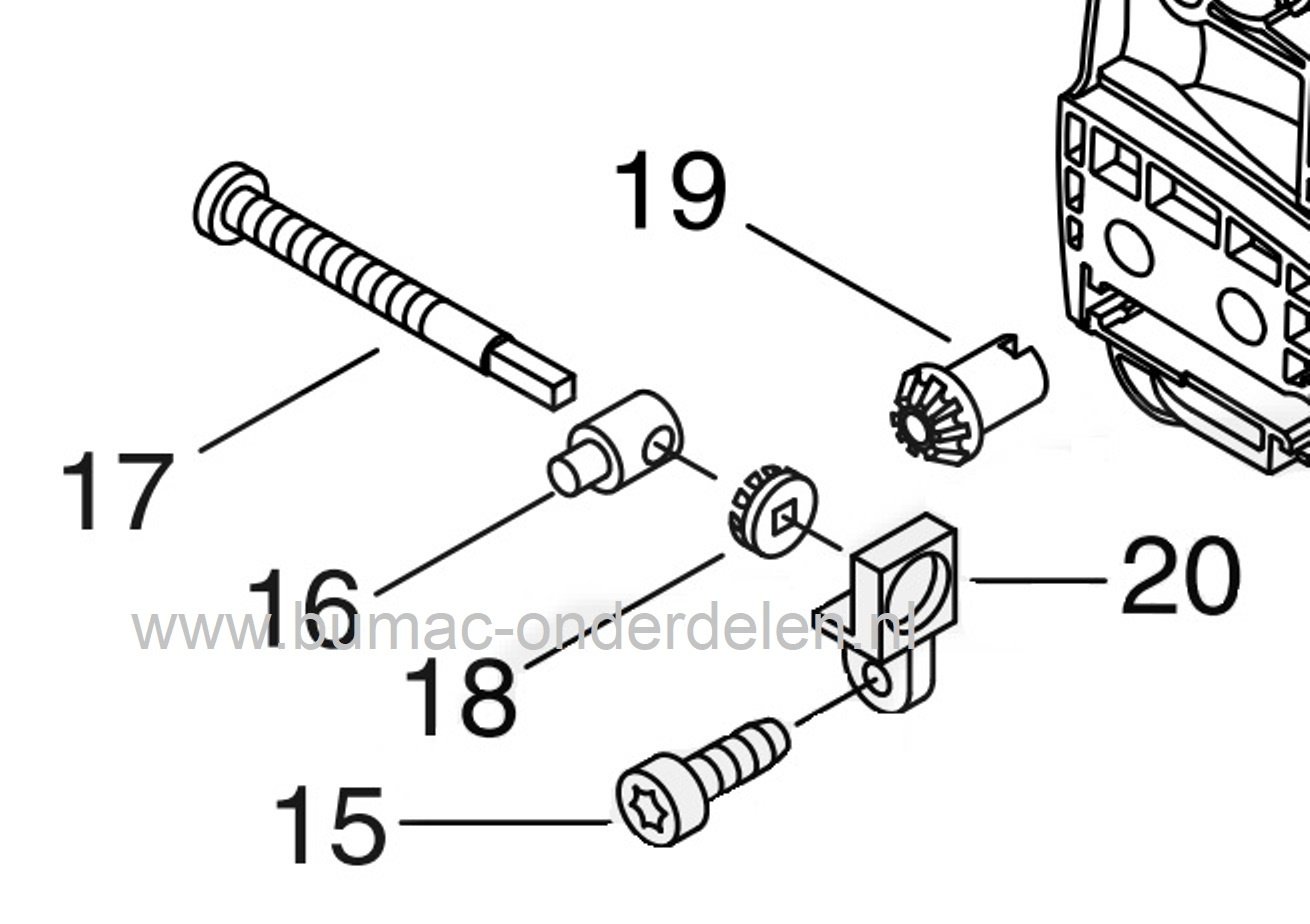 Tandwiel voor kettingspanner Echo, Shindaiwa kettingzagen, snoeizagen, tand wiel voor zijspanner CS350TES, CS360TES, CS420ES, CS450, CS500, CS610, CS680, 320TS, 452S, onderdeel, CS 350 TES, CS 360 TES, CS 420 ES, CS 450, CS 500, CS 610, CS 680, 320 TS ket