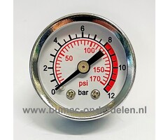 Manometer met schroefdraad voor compressoren, kompressor, drukmeter, mano meter, onderdeel