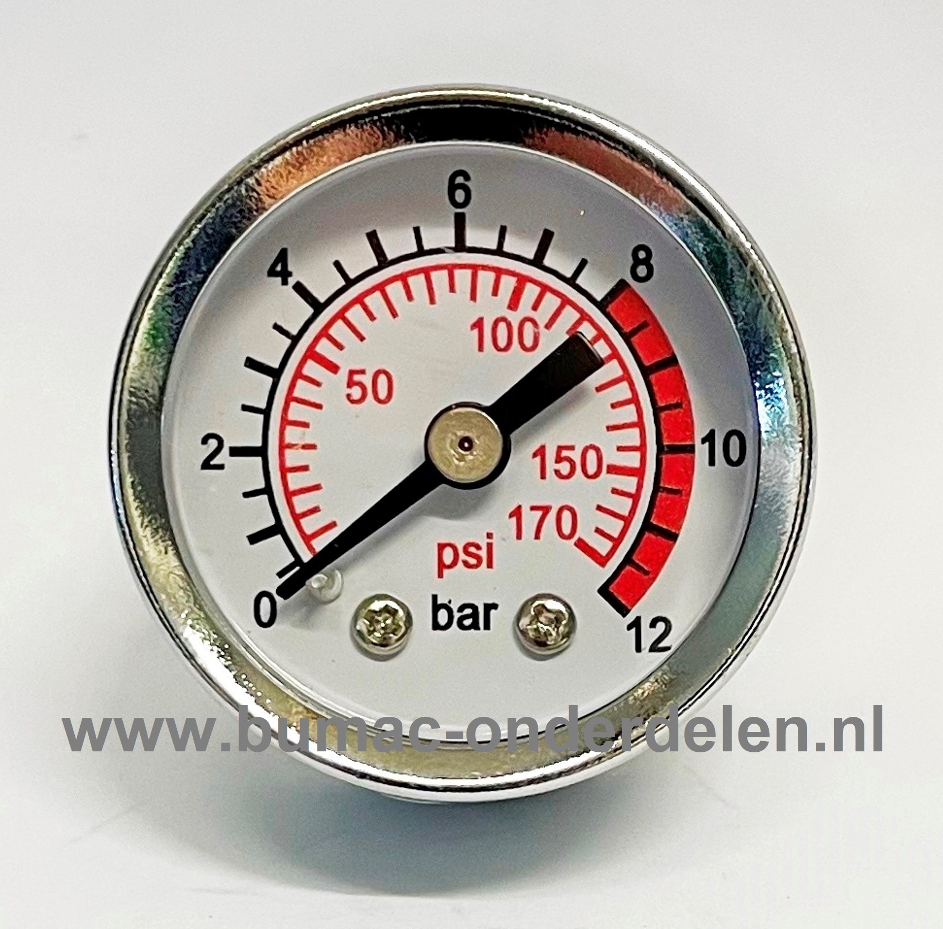 Manometer met schroefdraad voor chinese compressoren, kompressor, drukmeter, mano meter, onderdeel