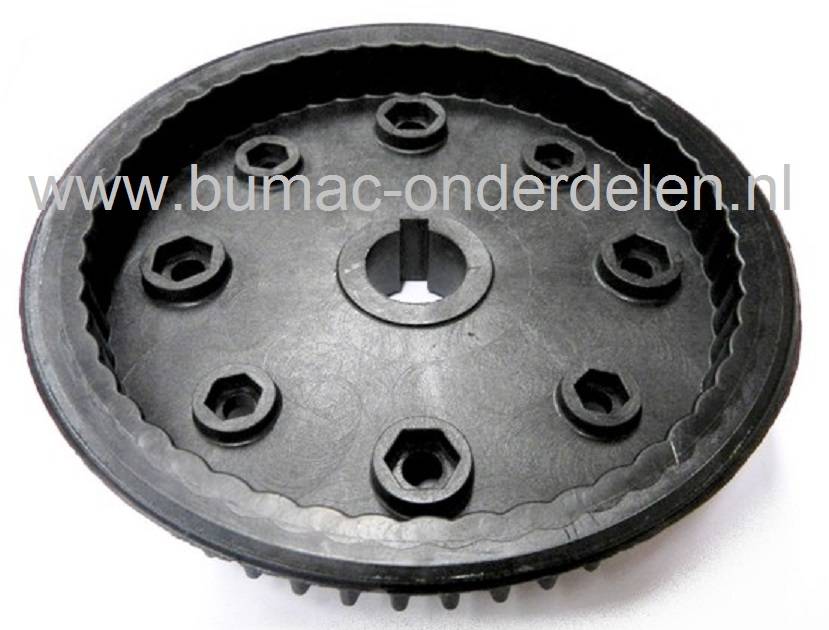 Maaidek Poelie HUSQVARNA Rider - Rider 1200 - Rider 14 Pro - Rider 16 H - Rider 970 - Rider 970 H-15 Zitmaaier, JONSERED - PARTNER - MCCULLOCH - AYP - CRAFTSMAN Zitmaaier - Frontmaaier - Tuintrekker, Getande Maaidekpoelie