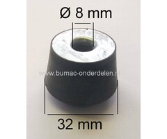 Anti Vibratierubber STIHL 050 - 051 - 075 - 076 - TS50 - TS510 - TS760 Motorzaag, Kettingzaag, Bandenslijper, Motorslijper, Doorslijper, Vibratiedemper, Ophangrubber, Trillingsdemper, Trilling Demper, Viking