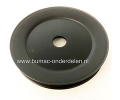 V snaar poelie voor Murray, Snapper, Simplicity zitmaaier, tuintrekker,  Zeto turn MSD100, MSD110, ZTS7000, EMT17538RDF, EMT1838RDF, EMT16538RDF, EZT2042, EMT155420H, CTX9000, EMT2242RDF, EMT2642RDF voor 107cm maaidek, spanrol, riemschijf, onderdeel