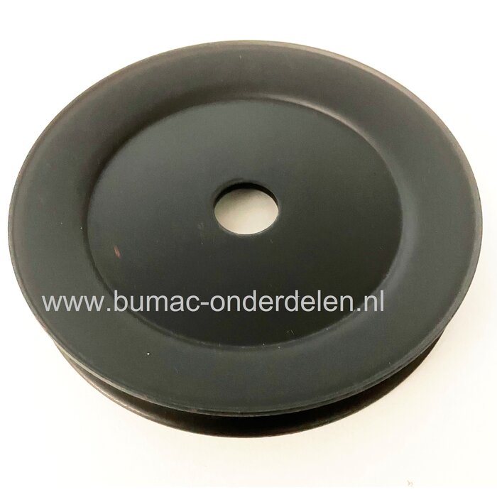 V snaar poelie voor Murray, Snapper, Simplicity zitmaaier, tuintrekker,  Zeto turn MSD100, MSD110, ZTS7000, EMT17538RDF, EMT1838RDF, EMT16538RDF, EZT2042, EMT155420H, CTX9000, EMT2242RDF, EMT2642RDF voor 107cm maaidek, spanpoelie, spanrol, onderdeel