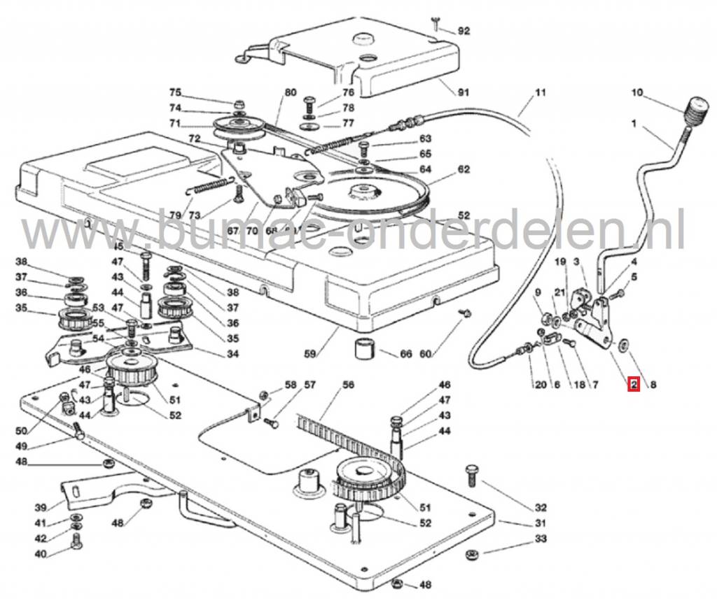 Houder hendel Mesinschakeling CASTELGARDEN Zitmaaier - Frontmaaier - Tuintrekker, Stiga - Castel Garden - Alpina - Mountfield Houder voor Hendel Mes Inschakeling