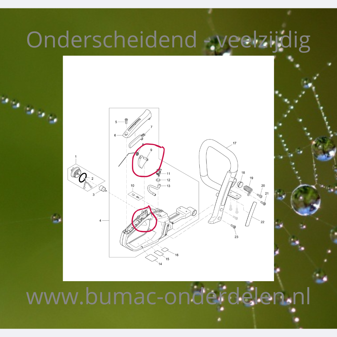 Gashendel voor Dolmar - Makita -  kettingzaag, motorzaag, PS35CTLC , PS -35CTLC ,  PS 35 CTLC, onderdeel , gashebel,  Ea3200SA