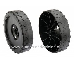 Kunststof Wiel Ø 190 mm STIGA - CASTELGARDEN - MOUNTFIELD - ALPINA Grasmaaier - Loopmaaier - Cirkelmaaier, oa Multiclip 46 en Combi 45