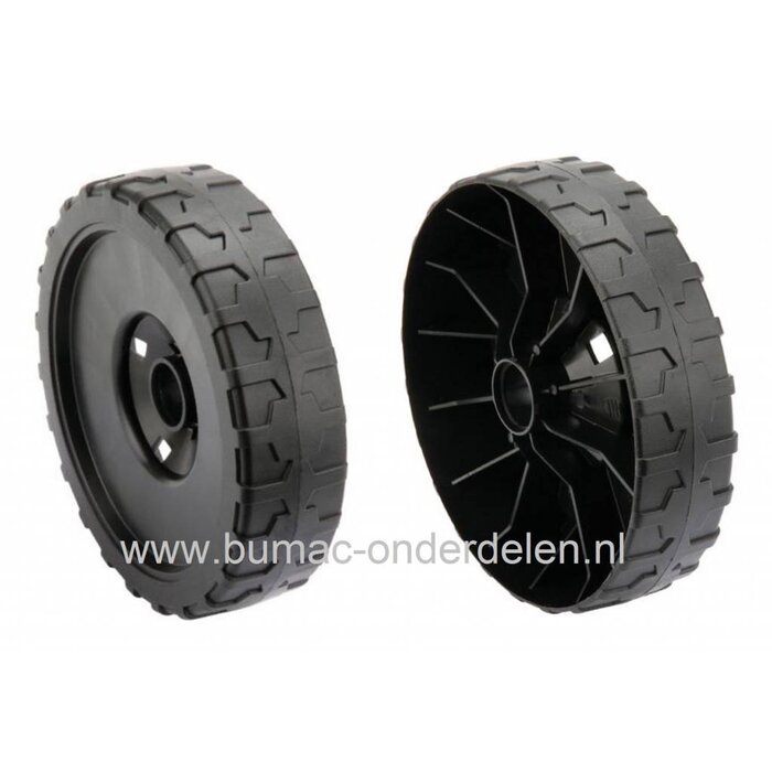 Kunststof Wiel Ø 190 mm STIGA - CASTELGARDEN - MOUNTFIELD - ALPINA Grasmaaier - Loopmaaier - Cirkelmaaier, oa Multiclip 46 en Combi 45