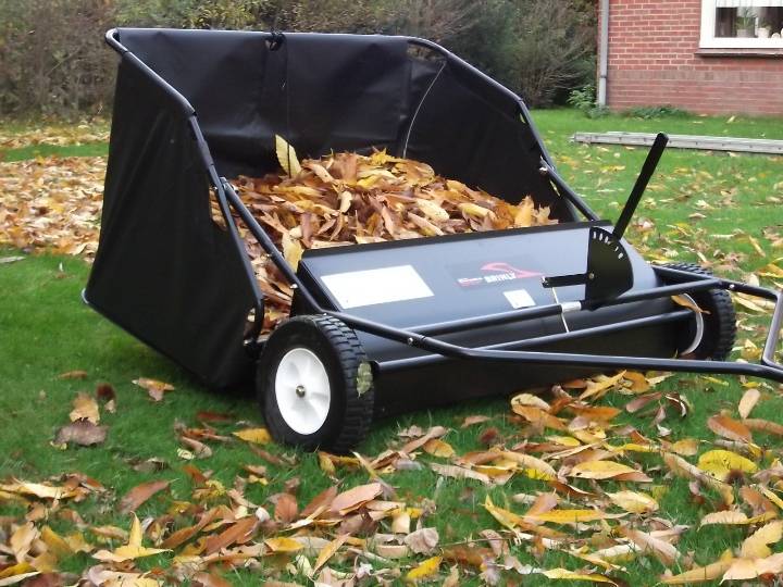 Veegmachine onderdeel – 42 inch werkbreedte, XL opvangzak 420 L, spiraalborstel en verstelbare werkhoogte (Turfmaster)