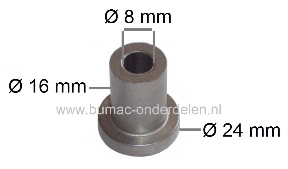 Bus Tandwiel Kettingaandrijving CASTELGARDEN - STIGA - ALPINA - MOUNTFIELD, Glijlager voor oa Kettingtandwiel bij Zitmaaier - Frontmaaier - Tuintrekker, TC102 - TCP102 - TC122 - TCP122
