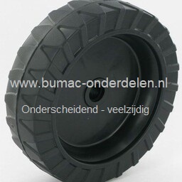 Castelgarden Kunststof Wiel Ø 130 mm voor K350 - P350 - B390 - C350 - C390, Elektrische Grasmaaier van Castel Garden - Wolf - Stiga - Alpina - Mountfield - Lawnking - TORO, Loopmaaier, onderdeel