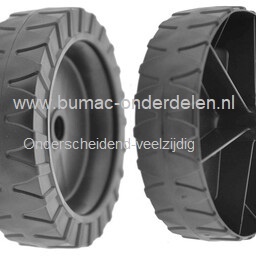 Castelgarden Kunststof Wiel Ø 130 mm voor K350 - P350 - B390 - C350 - C390, Elektrische Grasmaaier van Castel Garden - Wolf - Stiga - Alpina - Mountfield - Lawnking - TORO, Loopmaaier, onderdeel